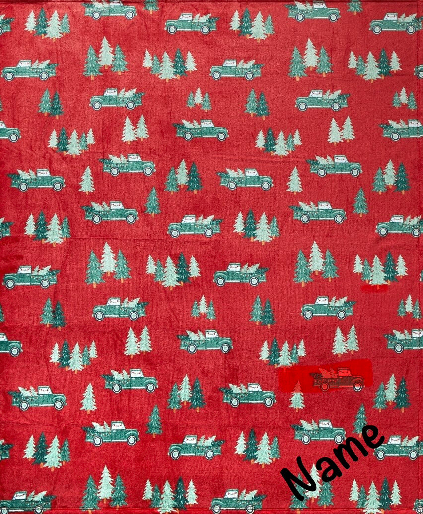 -Personalized Christmas Throw